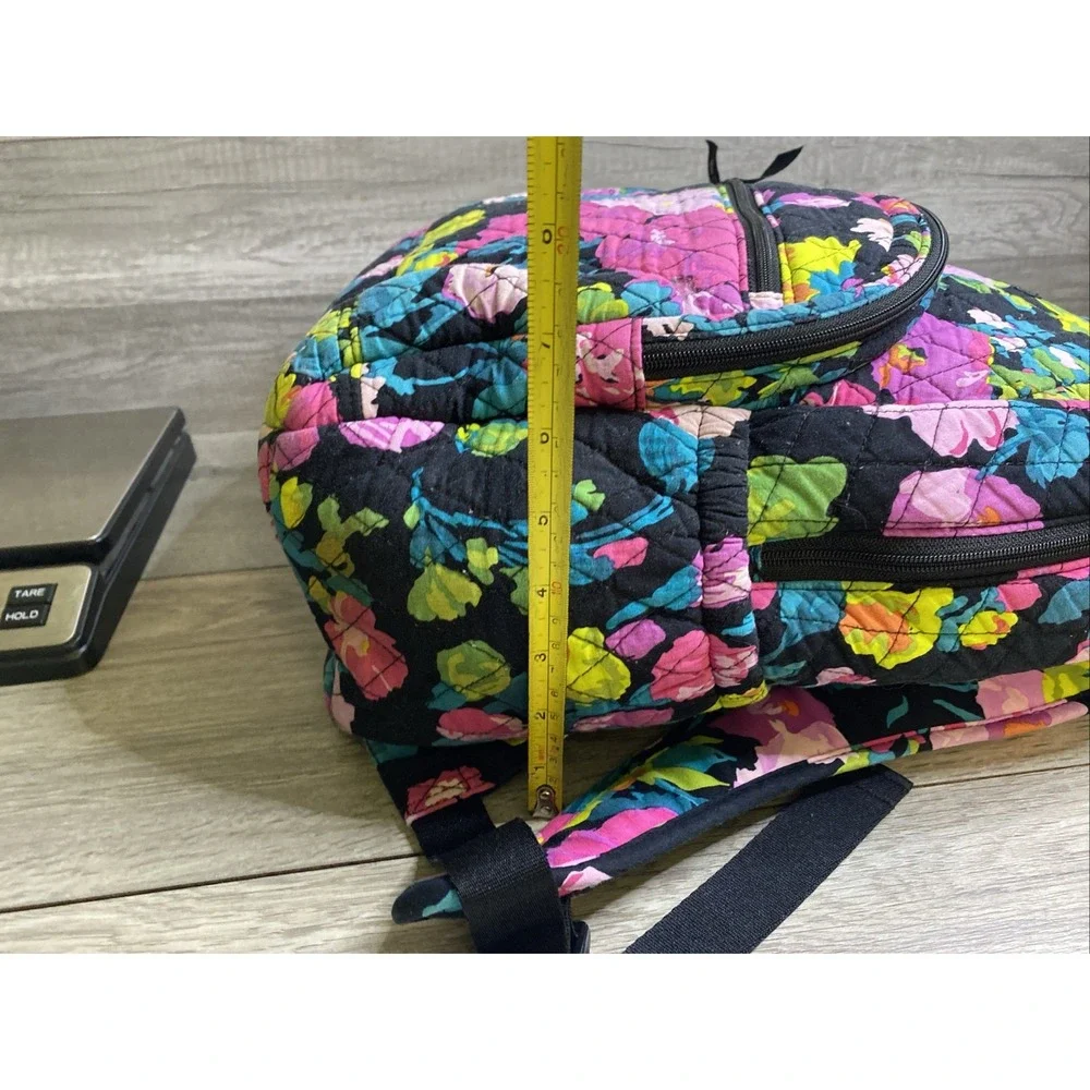 Vera Bradley Large Essential Backpack Hilo Meadow Floral Quilted Travel School